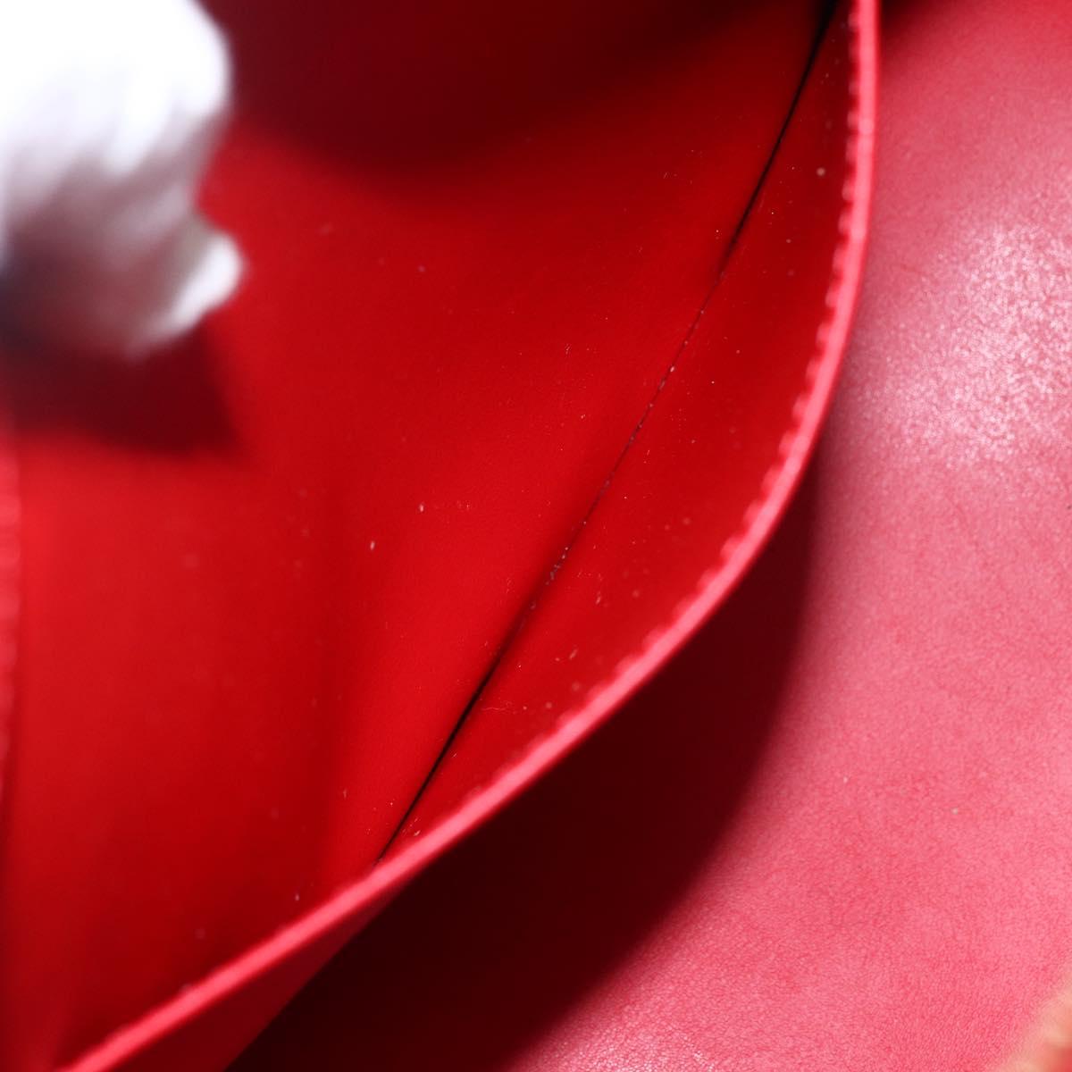 LOUIS VUITTON Monogram Vernis Houston Hand Bag Rouge M91092 LV Auth 170689V