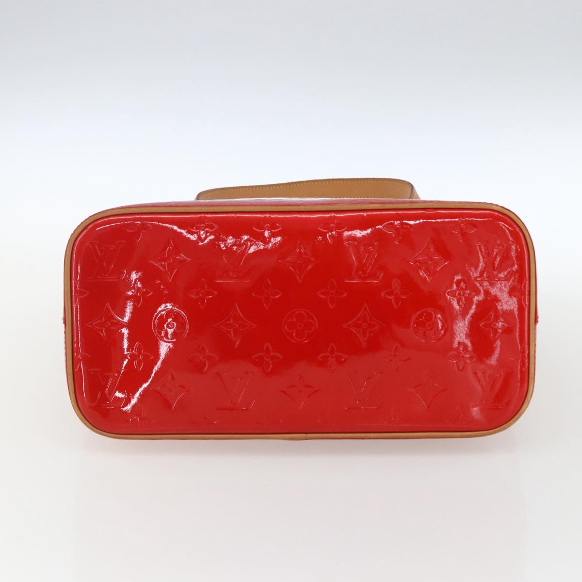 LOUIS VUITTON Monogram Vernis Houston Hand Bag Rouge M91092 LV Auth 170689V