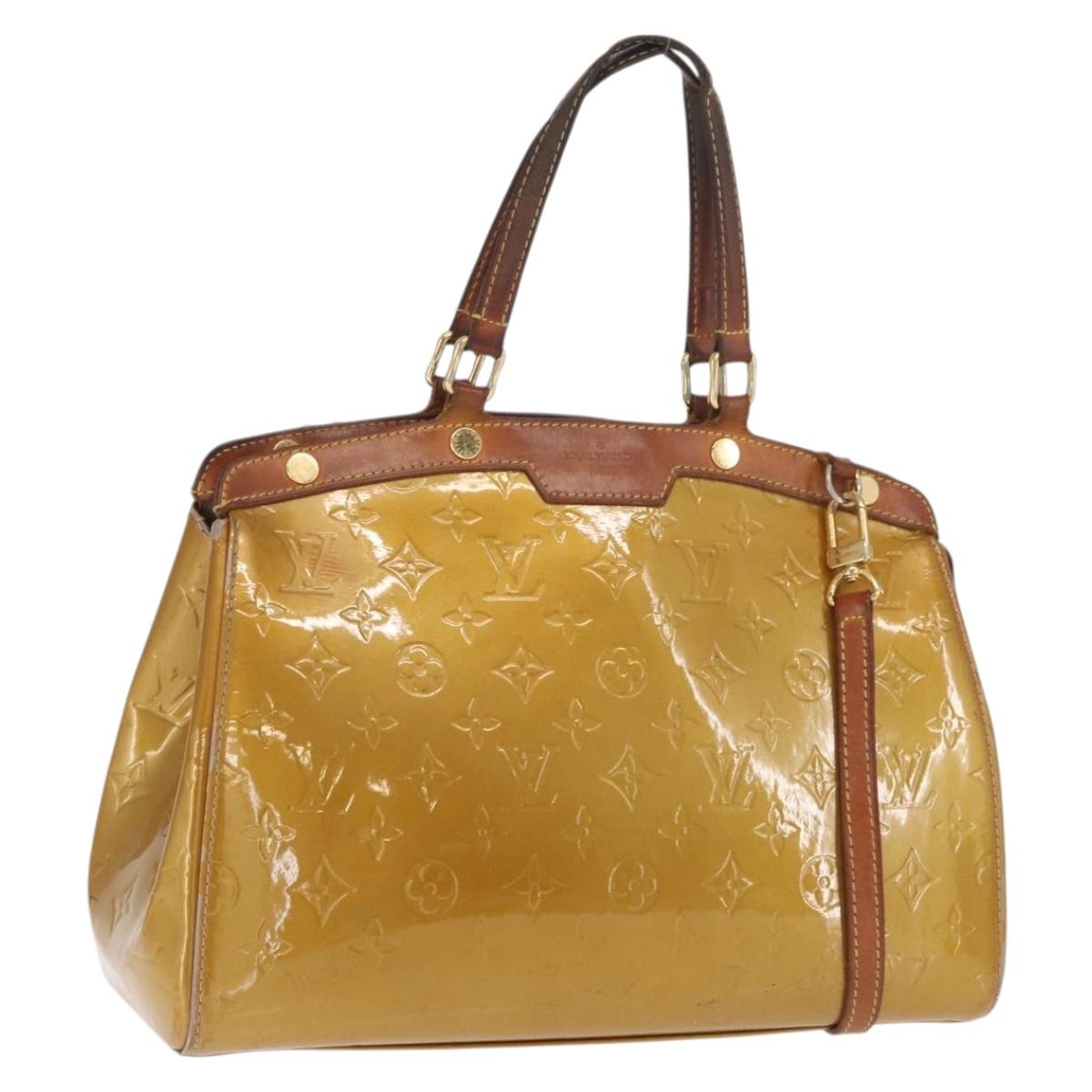 LOUIS VUITTON Monogram Vernis Blair MM Bag 2way Beige poodle M91755 Auth 170691