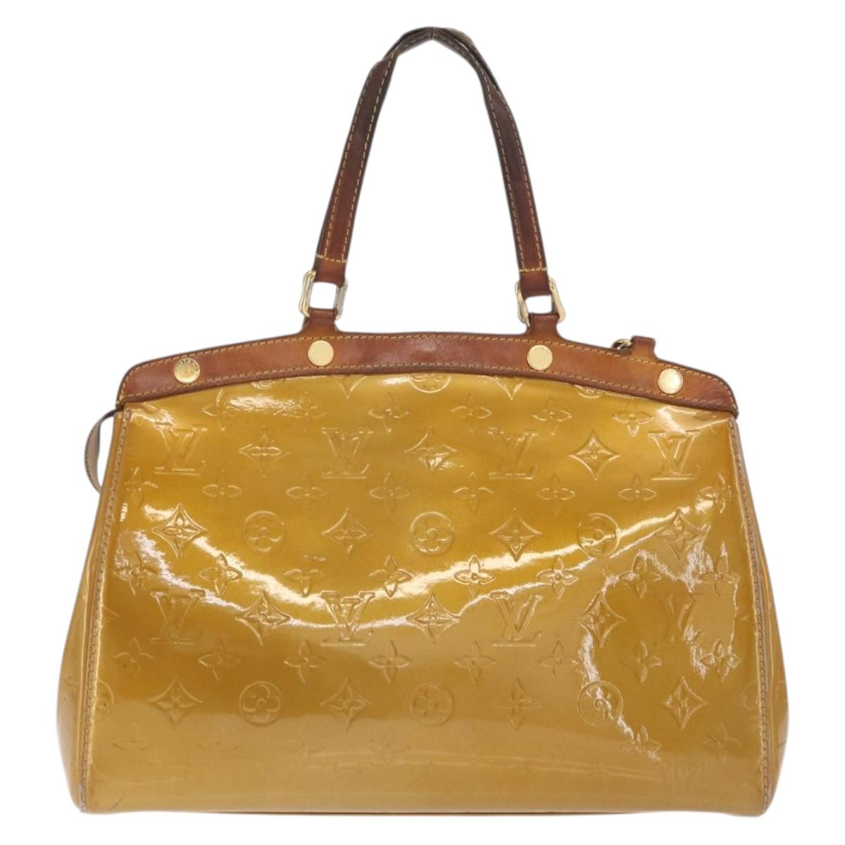 LOUIS VUITTON Monogram Vernis Blair MM Bag 2way Beige poodle M91755 Auth 170691