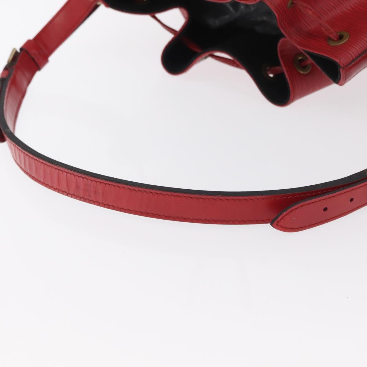 LOUIS VUITTON Epi Petit Noe Shoulder Bag Red M44107 LV Auth 170694