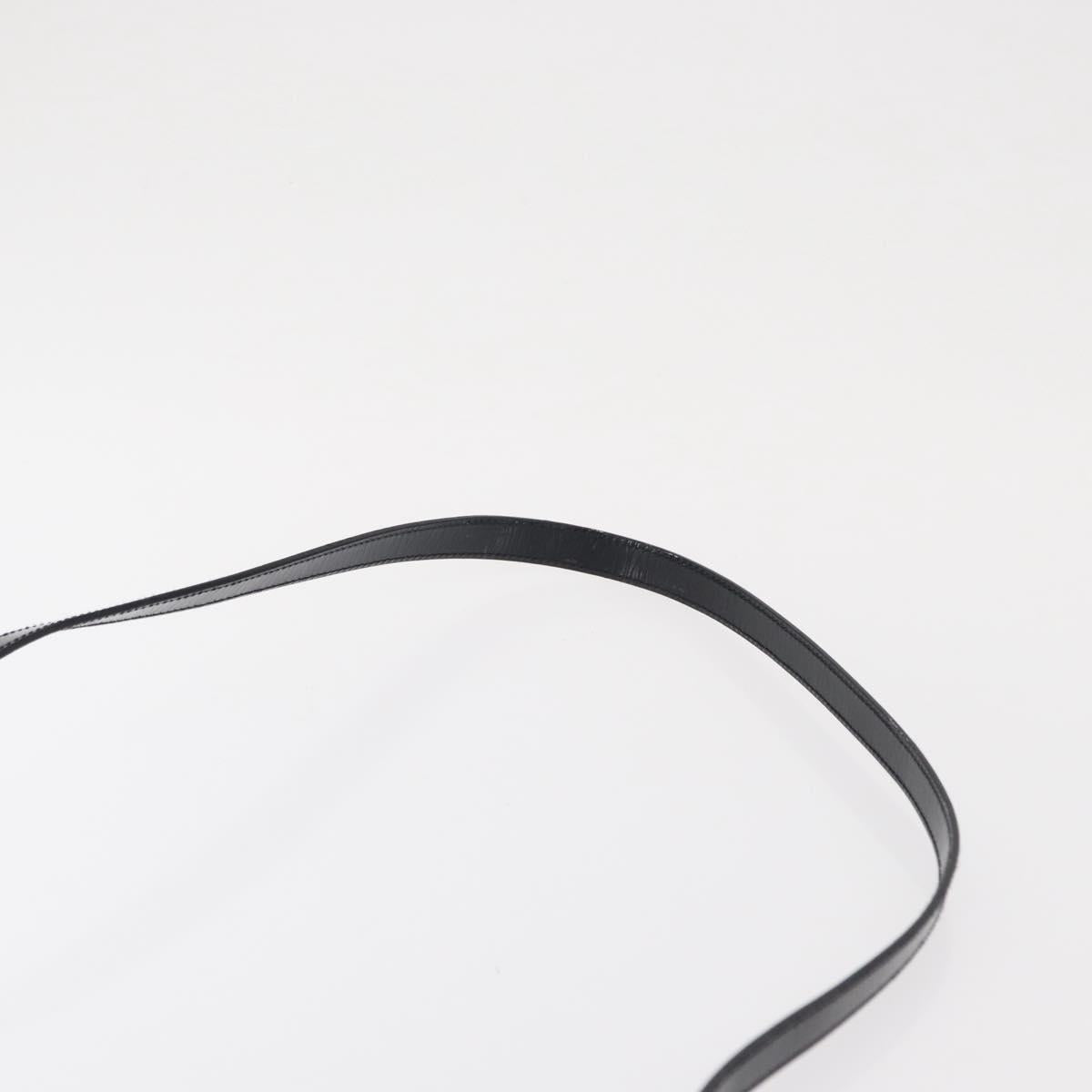 Salvatore Ferragamo Gancini Hand Bag Patent leather 2way Black Gold Auth 170695