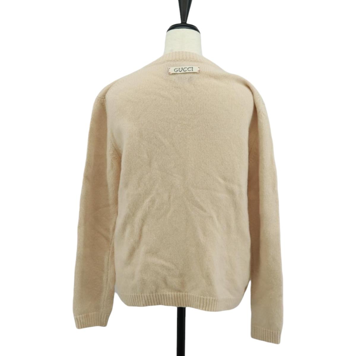 GUCCI Sweater Wool Ivory Auth 170697M