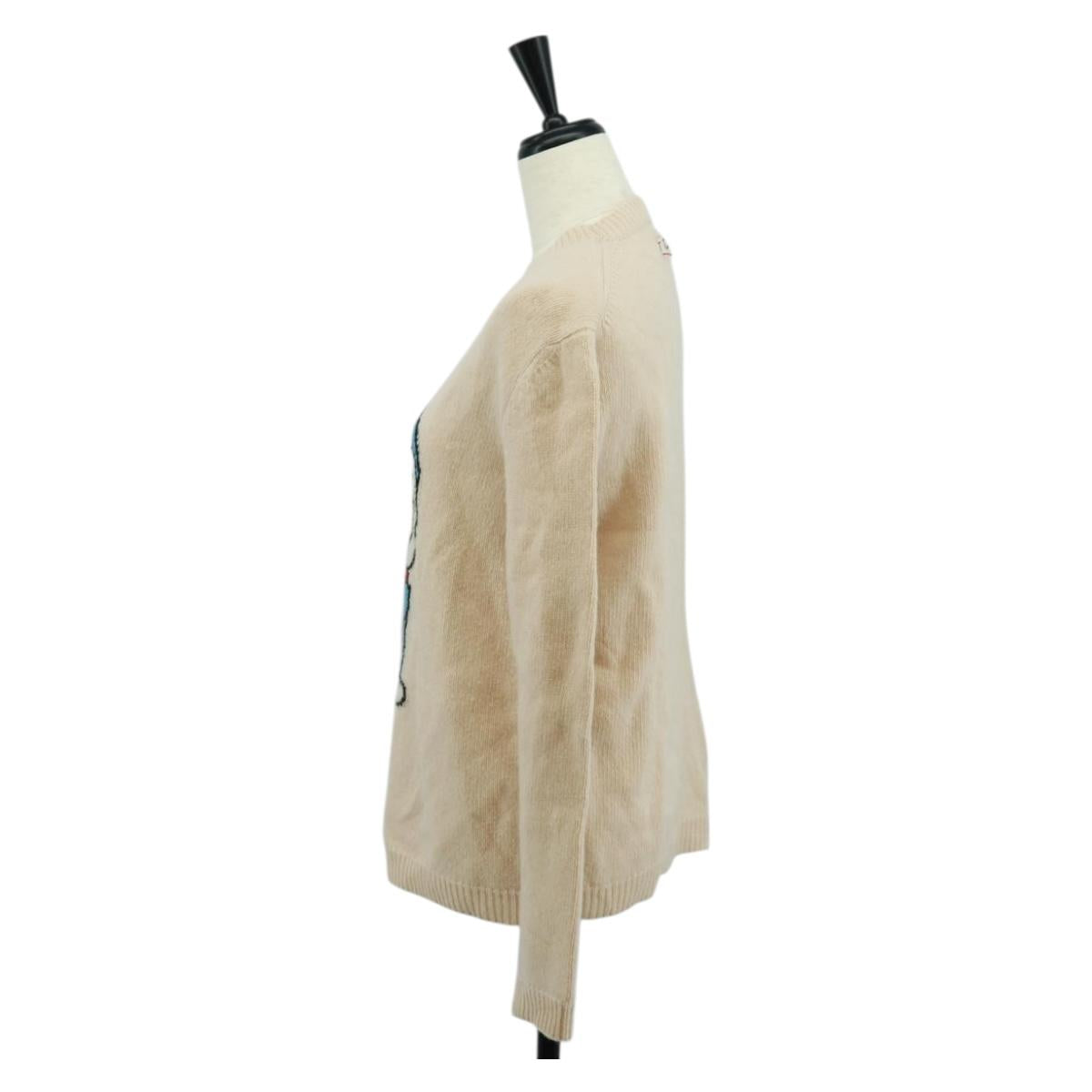GUCCI Sweater Wool Ivory Auth 170697M