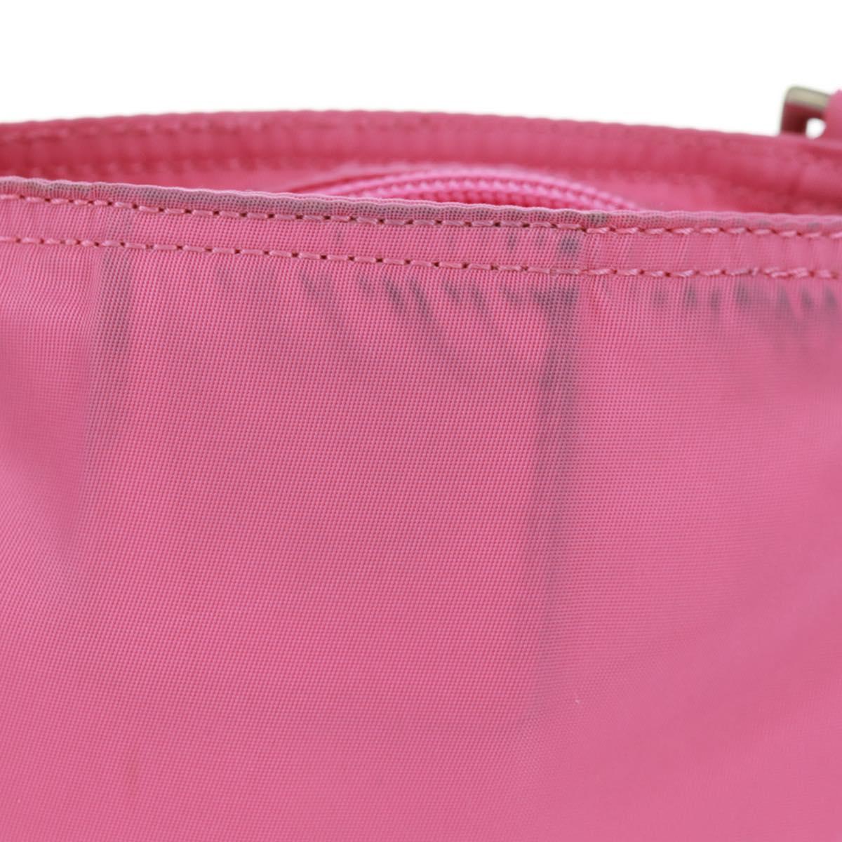 PRADA Shoulder Bag Nylon Pink Silver Auth 170698V