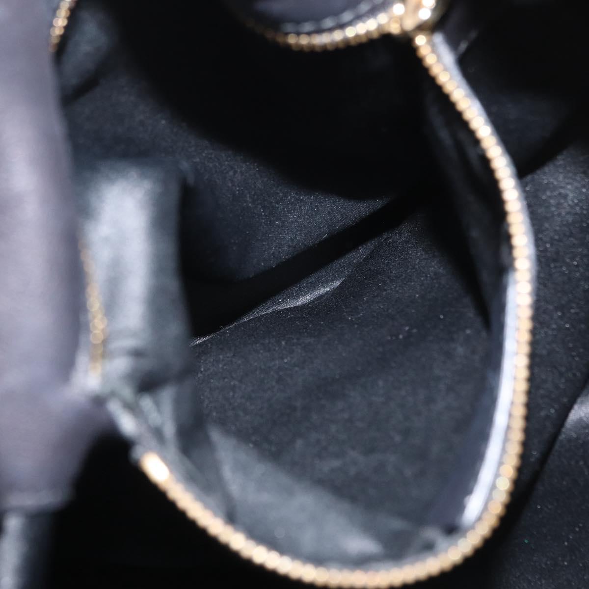 Salvatore Ferragamo Gancini Tote Bag Leather Black Gold Auth 170707