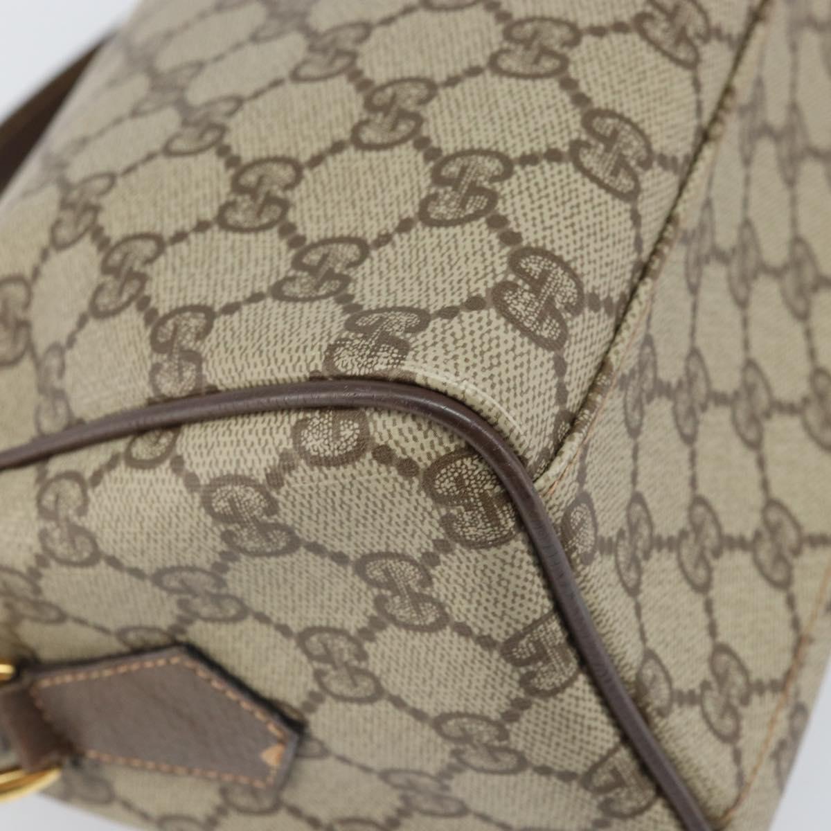 GUCCI GG Supreme Shoulder Bag PVC Beige Gold 001 115 6595 Auth 170723