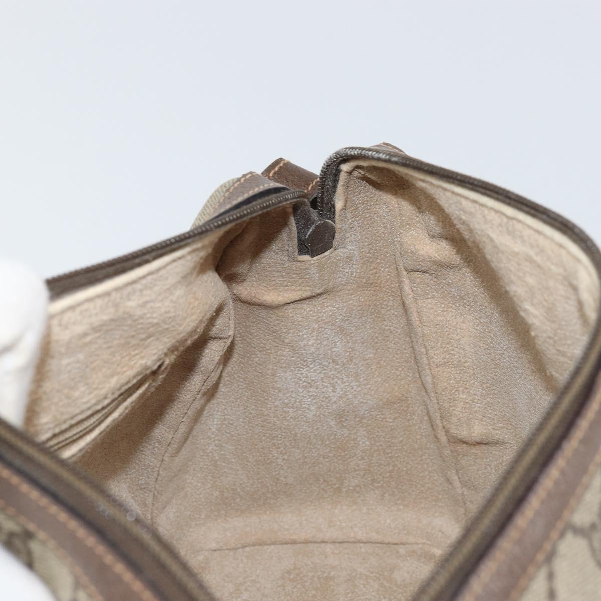 GUCCI GG Supreme Shoulder Bag PVC Beige Gold 001 115 6595 Auth 170723