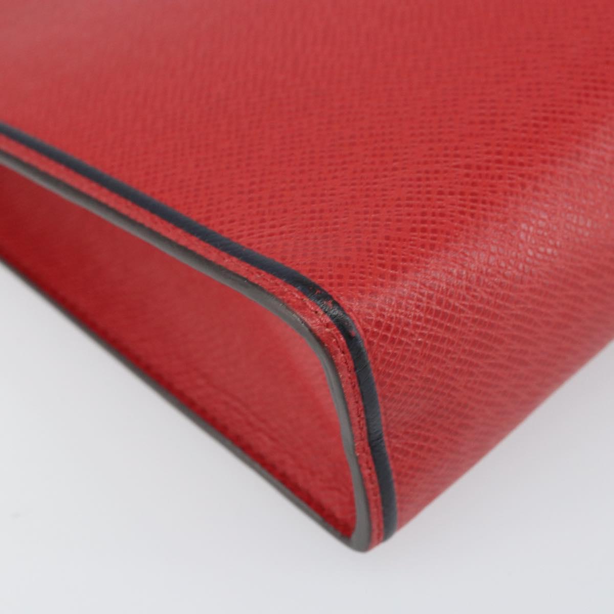LOUIS VUITTON Taiga Pochette Voyager MM Clutch Bag Red Akajou M63397 Auth 170741