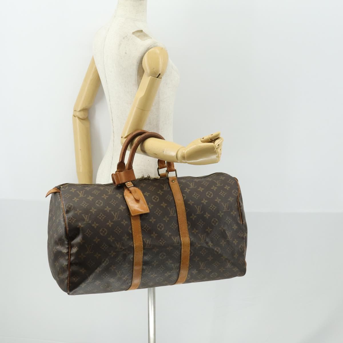 LOUIS VUITTON Monogram Keepall 50 Boston Bag M41426 LV Auth 170744