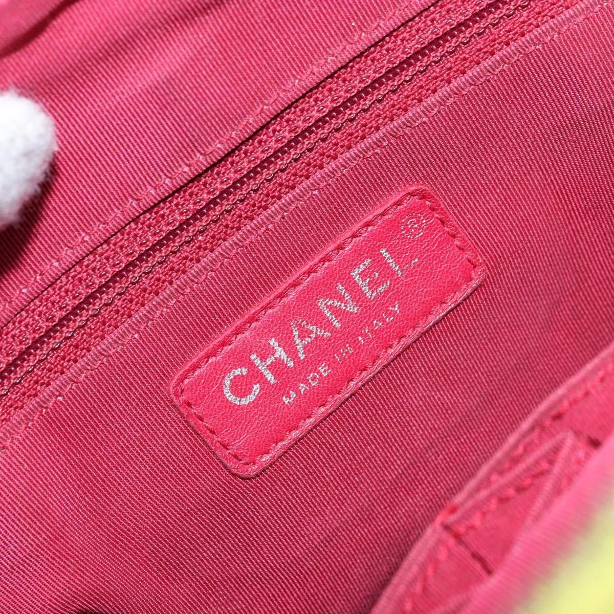CHANEL Matelasse Gabriel De Chanel Chain Bag Suede Blue Red CC Auth 170752A