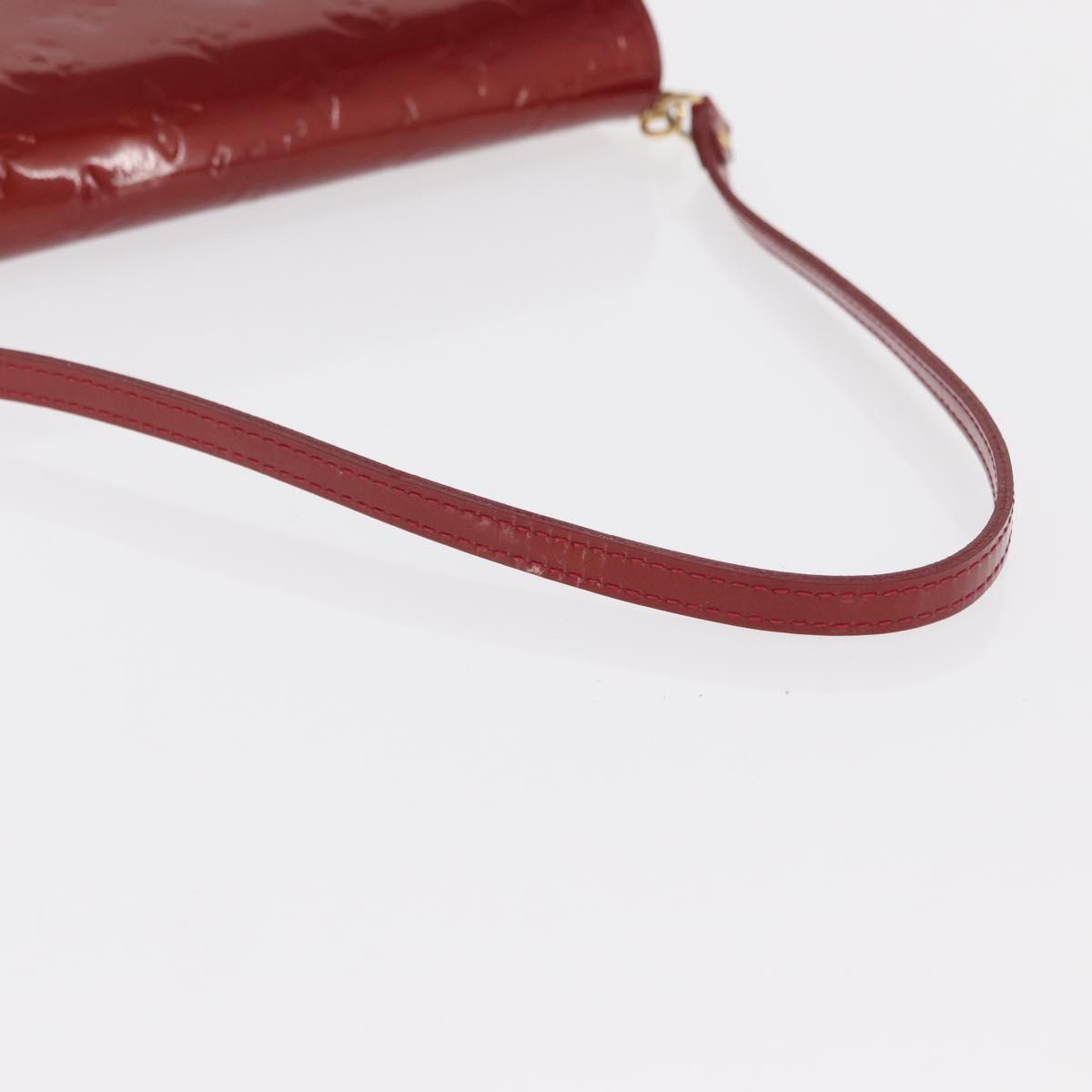 LOUIS VUITTON Monogram Vernis Rossmore PM Bag Rouge Favist M91547 LV Auth 170760