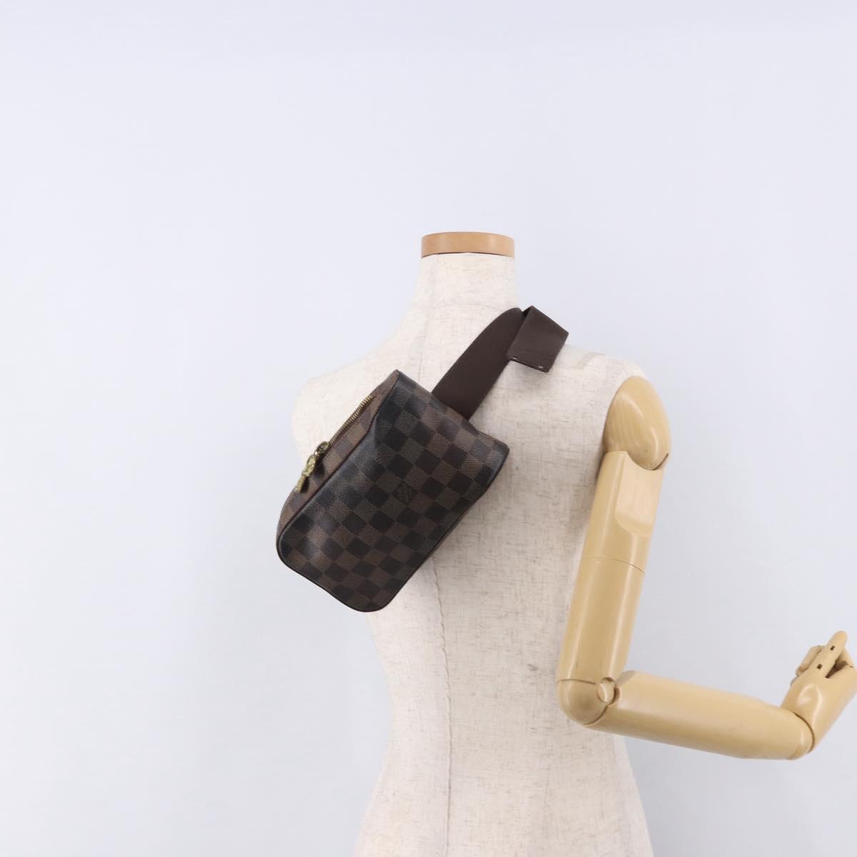 LOUIS VUITTON Damier Ebene Geronimos Shoulder Bag N51994 LV Auth 170767