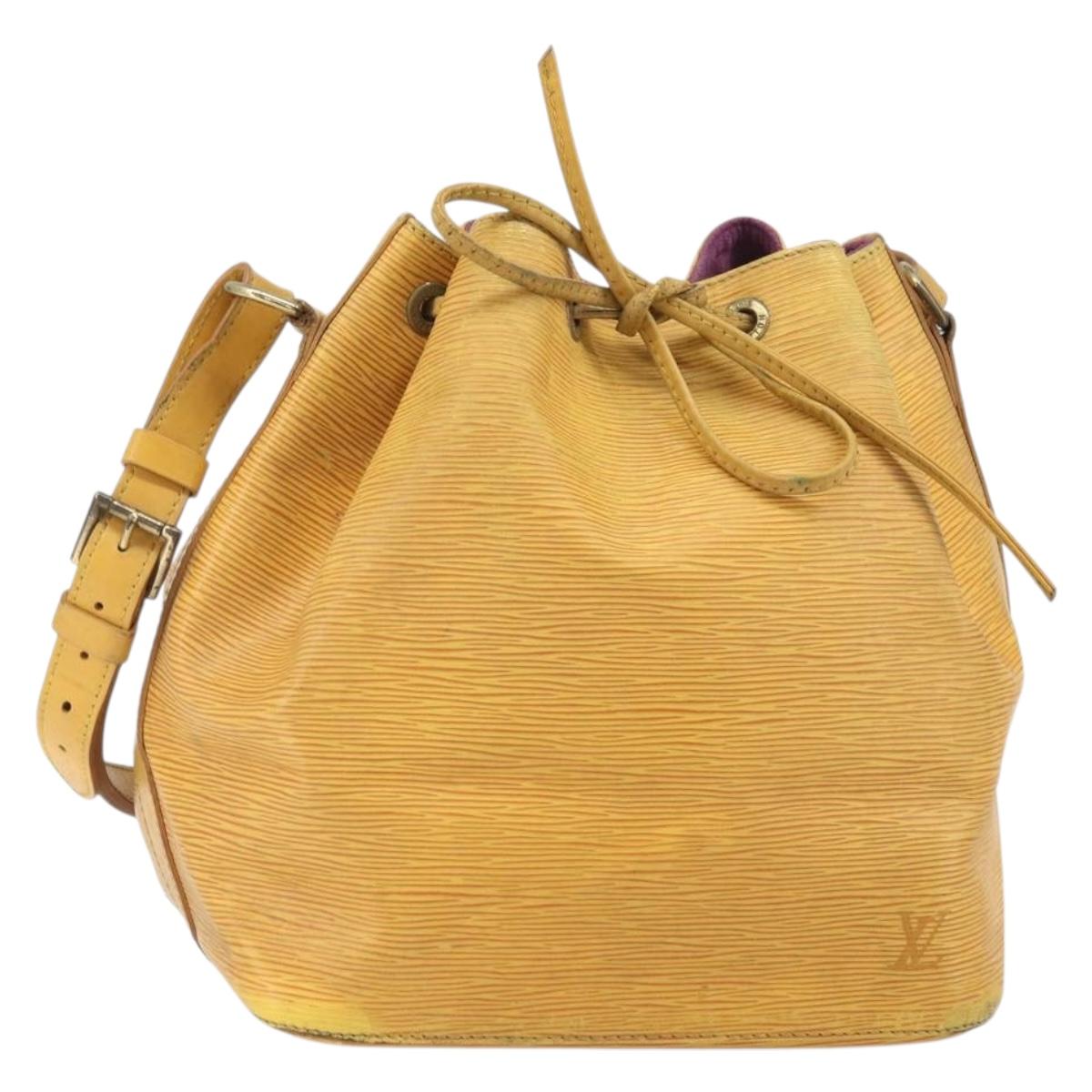 LOUIS VUITTON Epi Petit Noe Shoulder Bag Yellow M44109 LV Auth 170770