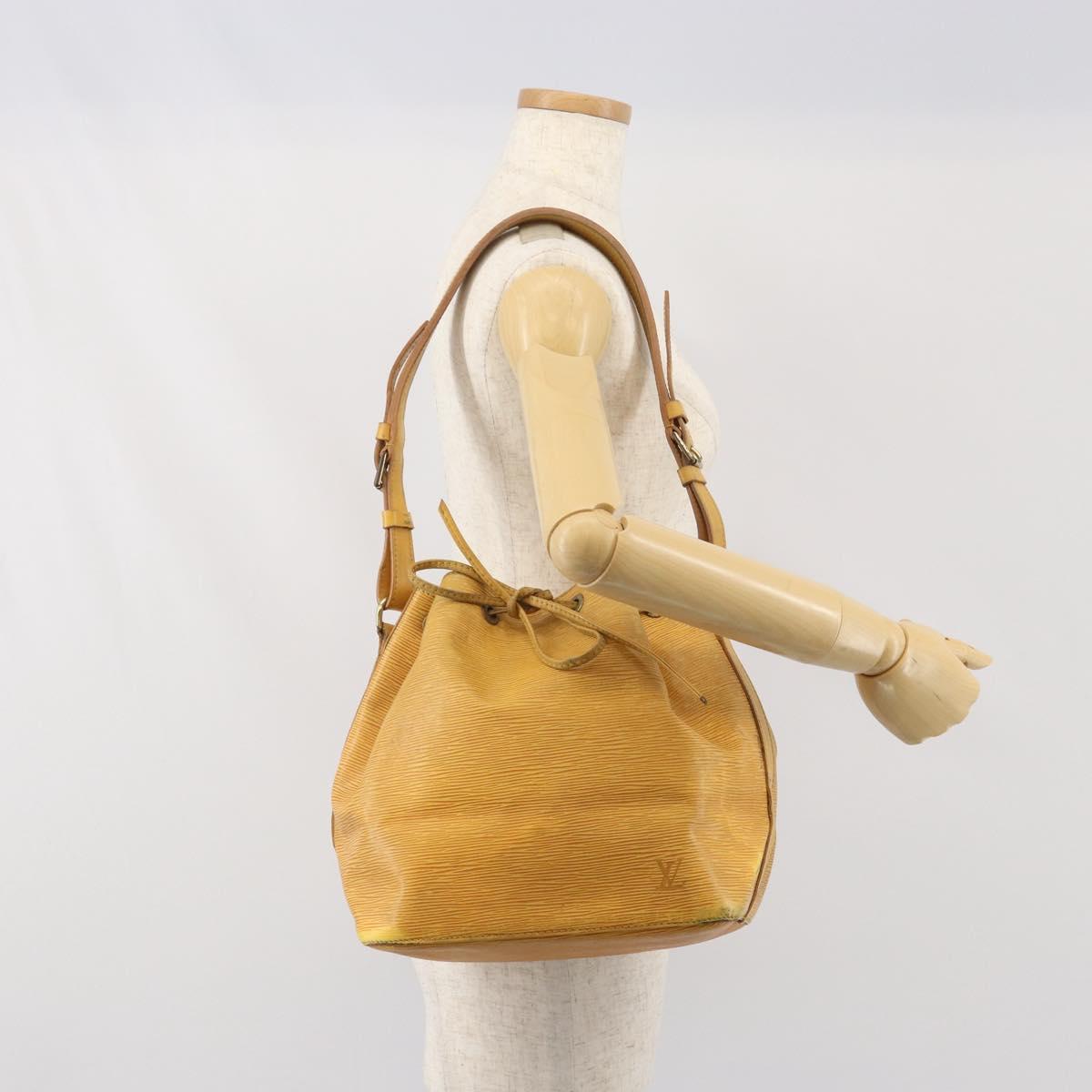 LOUIS VUITTON Epi Petit Noe Shoulder Bag Yellow M44109 LV Auth 170770