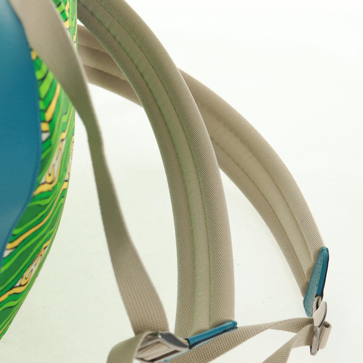 GUCCI The North Face Backpack Nylon Green Silver 650294 Auth 170794SAM
