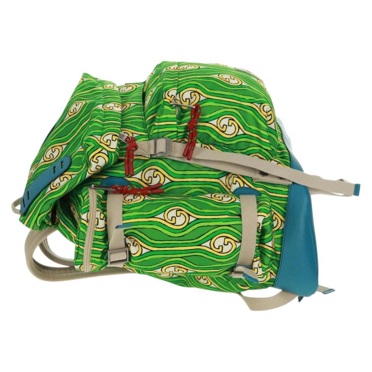 GUCCI The North Face Backpack Nylon Green Silver 650294 Auth 170794SAM