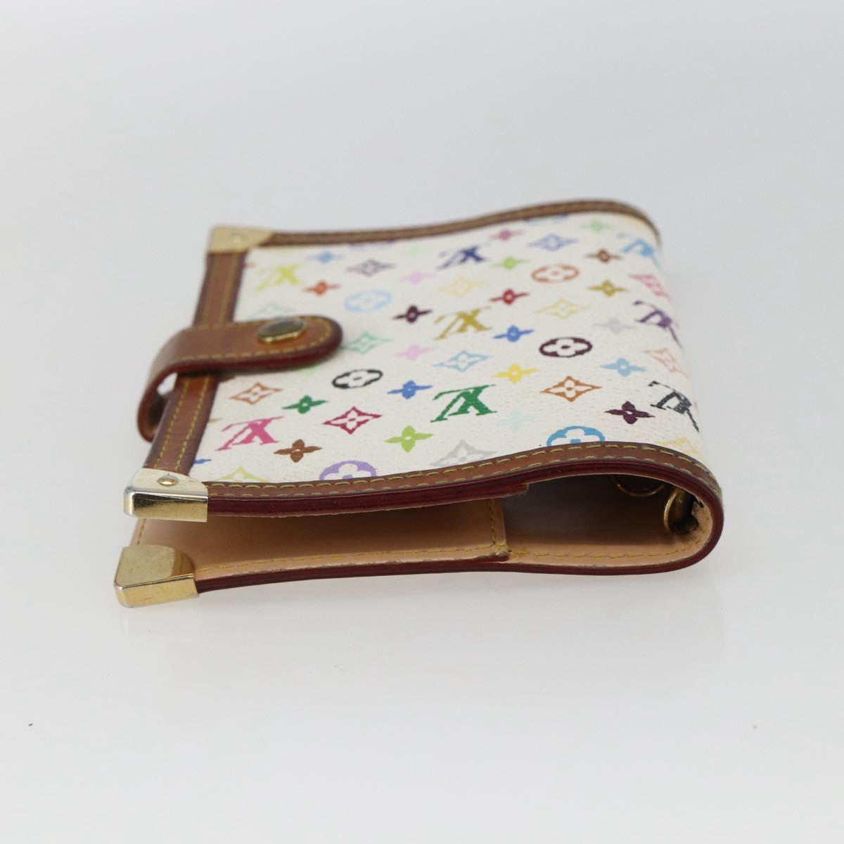 LOUIS VUITTON Multicolor Agenda PM Day Planner Cover White R21074 LV Auth 170796
