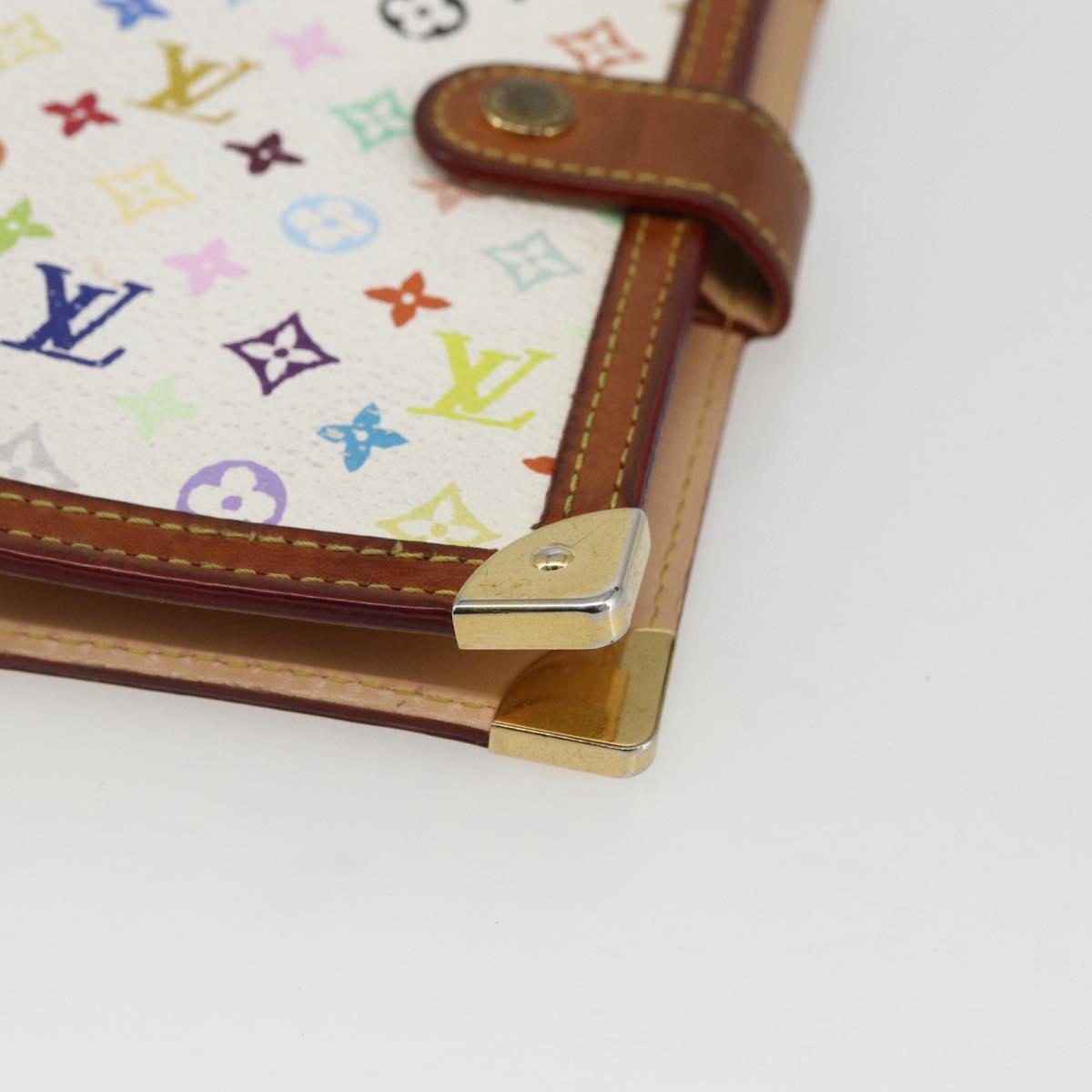 LOUIS VUITTON Multicolor Agenda PM Day Planner Cover White R21074 LV Auth 170796