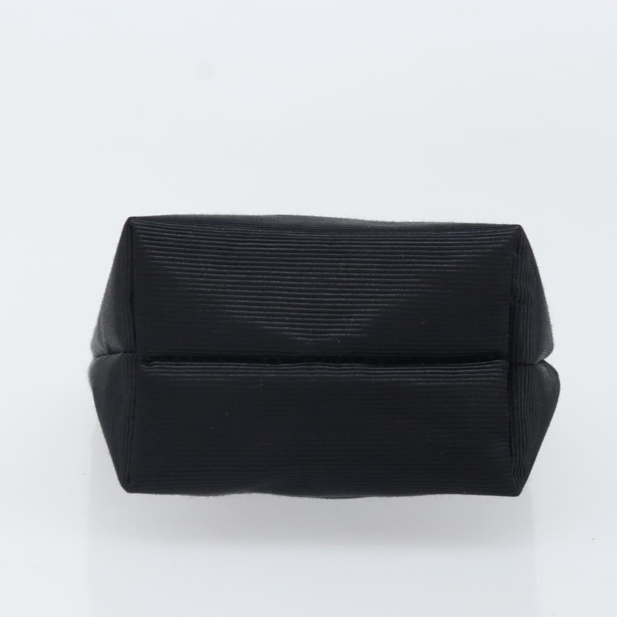 CELINE Circle Pouch Nylon Black Gold Auth 170798V