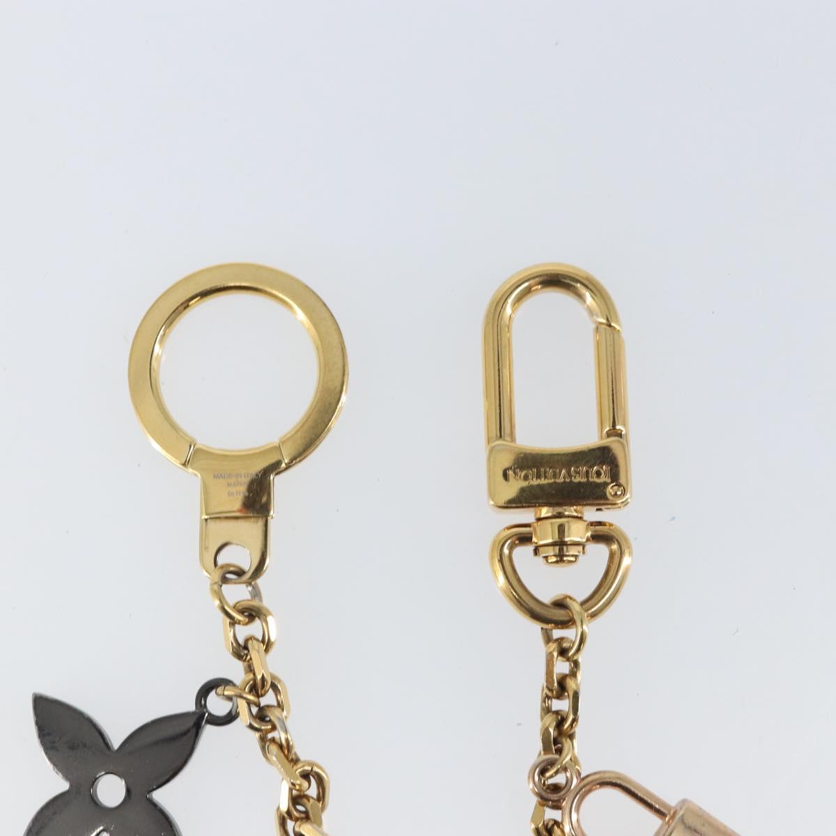 LOUIS VUITTON Chain Caleido V Charm Key Holder metal Gold M67379 LV Auth 170801