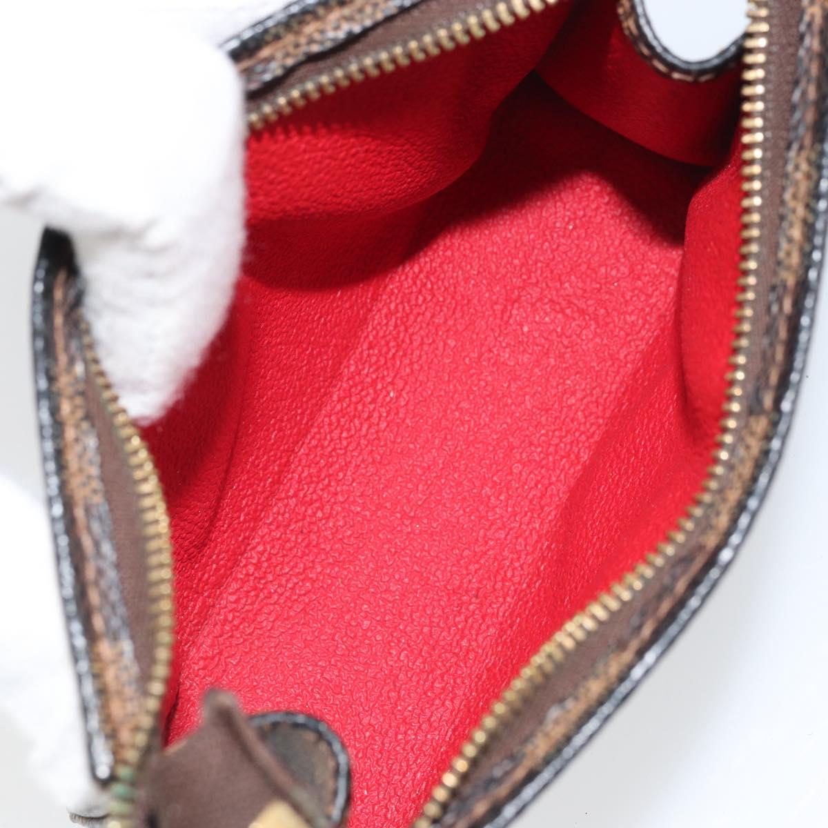 LOUIS VUITTON Damier Ebene Poche Toilette 15 Pouch N47548 LV Auth 170802V