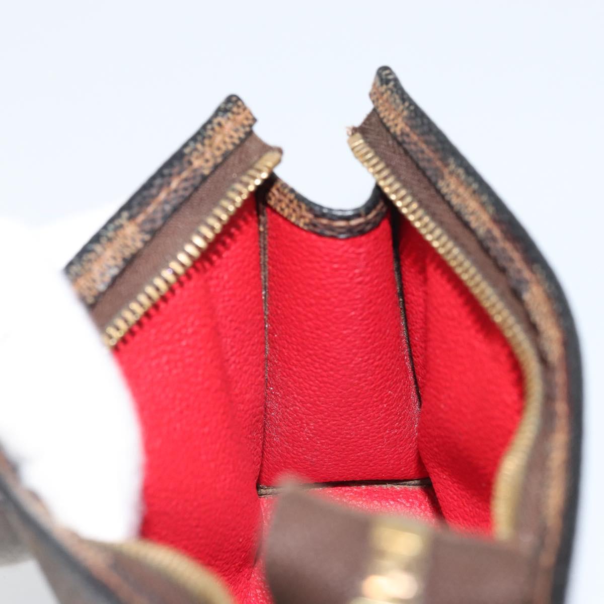 LOUIS VUITTON Damier Ebene Poche Toilette 15 Pouch N47548 LV Auth 170802V