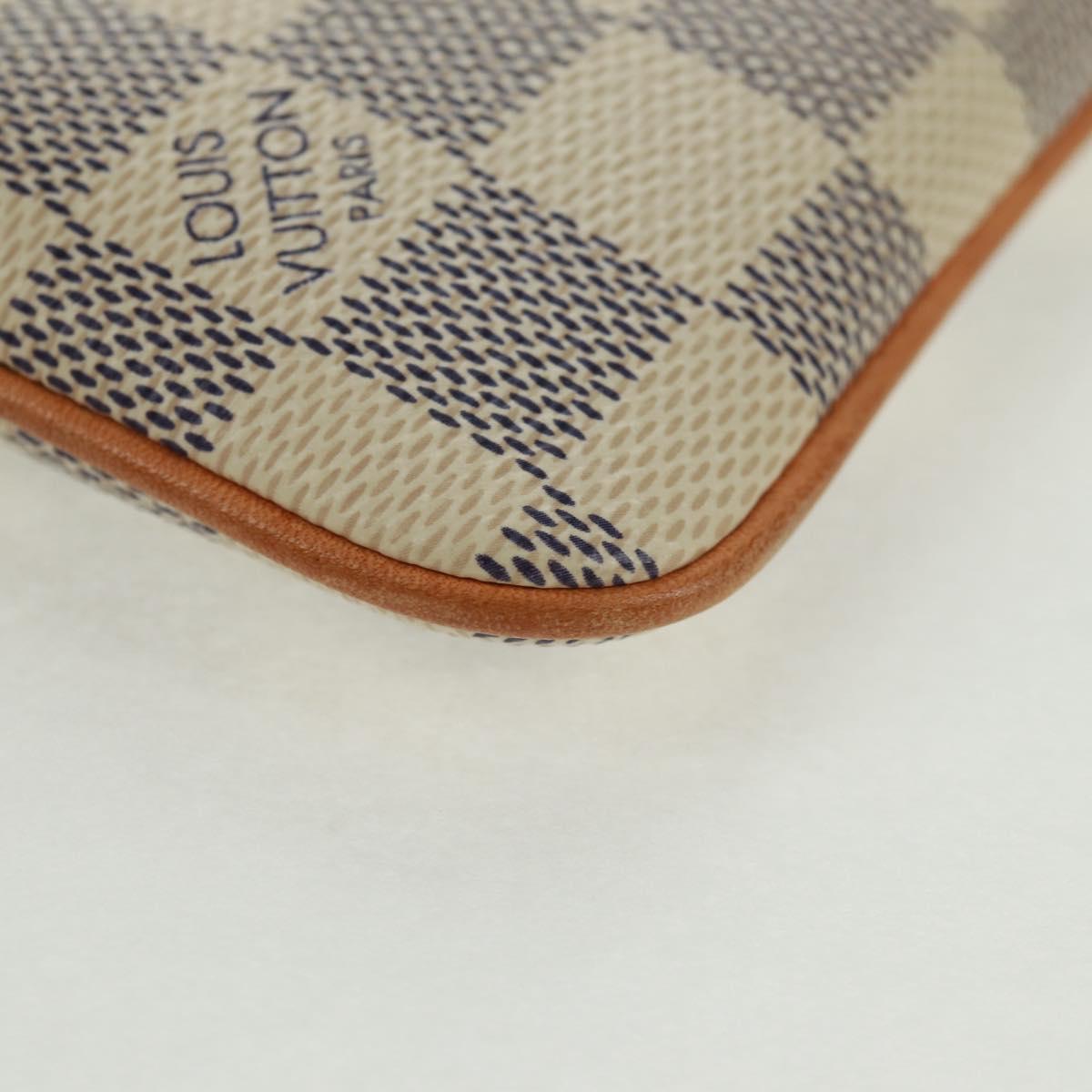 LOUIS VUITTON Damier Azur Pochette Mira MM Accessory Pouch N60027 Auth 170805V