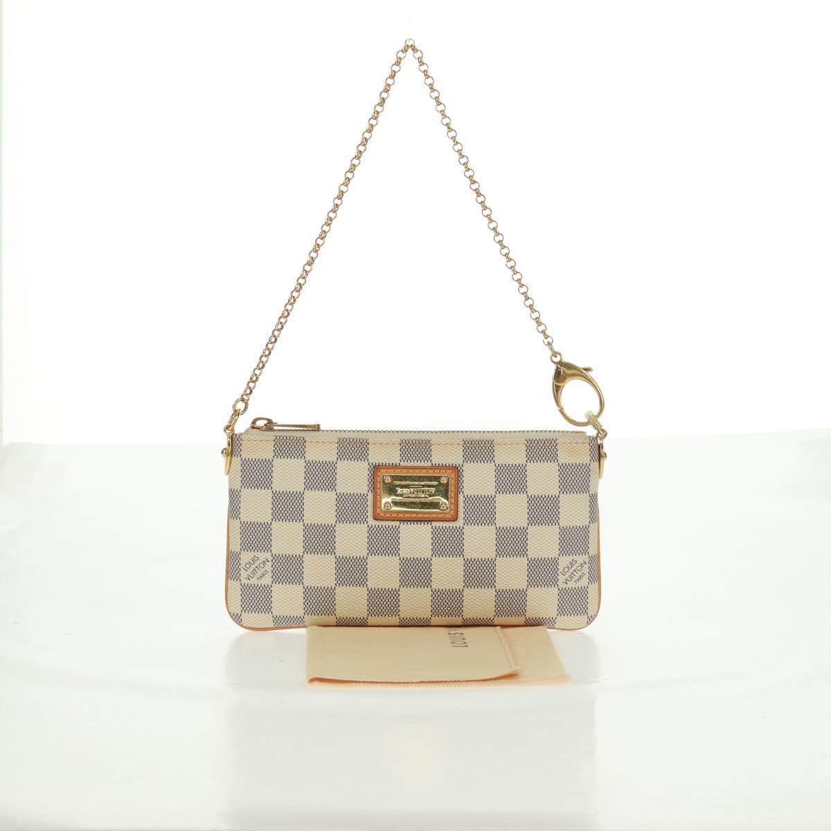 LOUIS VUITTON Damier Azur Pochette Mira MM Accessory Pouch N60027 Auth 170805V