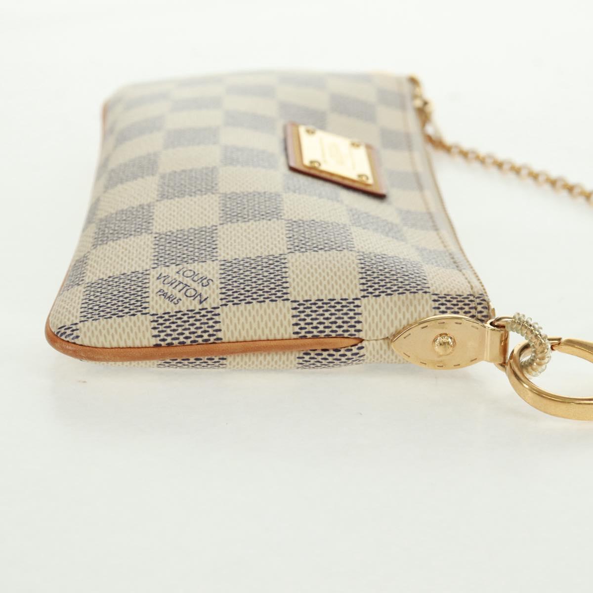 LOUIS VUITTON Damier Azur Pochette Mira MM Accessory Pouch N60027 Auth 170805V