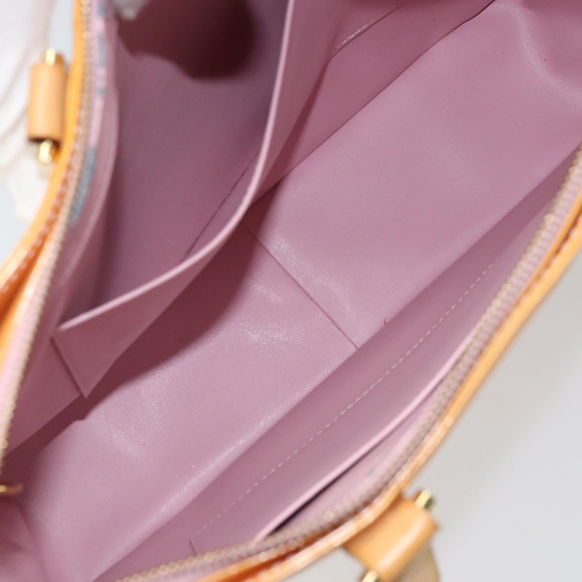 LOUIS VUITTON Monogram Vernis Columbus Tote Bag Pink M91032 LV Auth 170832