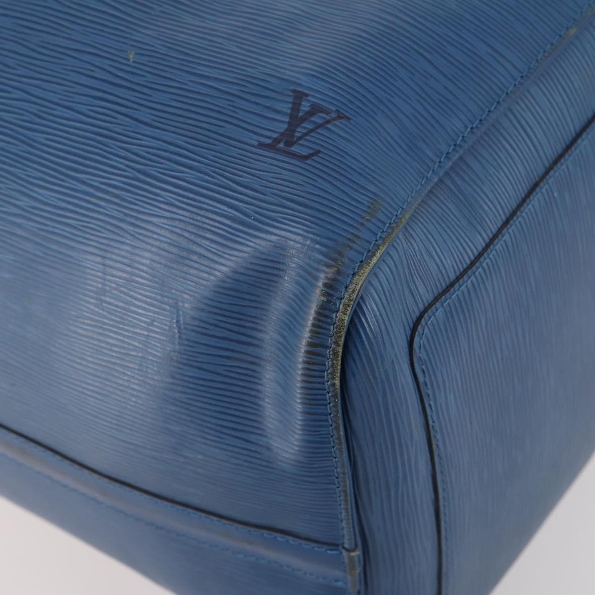 LOUIS VUITTON Epi Keepall 50 Boston Bag Blue M42965 LV Auth 170836