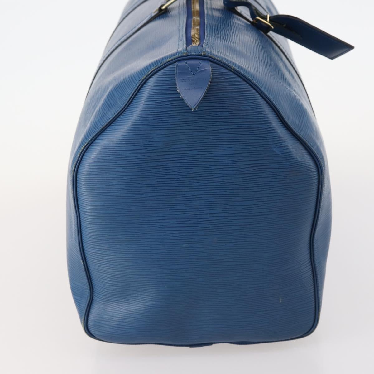 LOUIS VUITTON Epi Keepall 50 Boston Bag Blue M42965 LV Auth 170836
