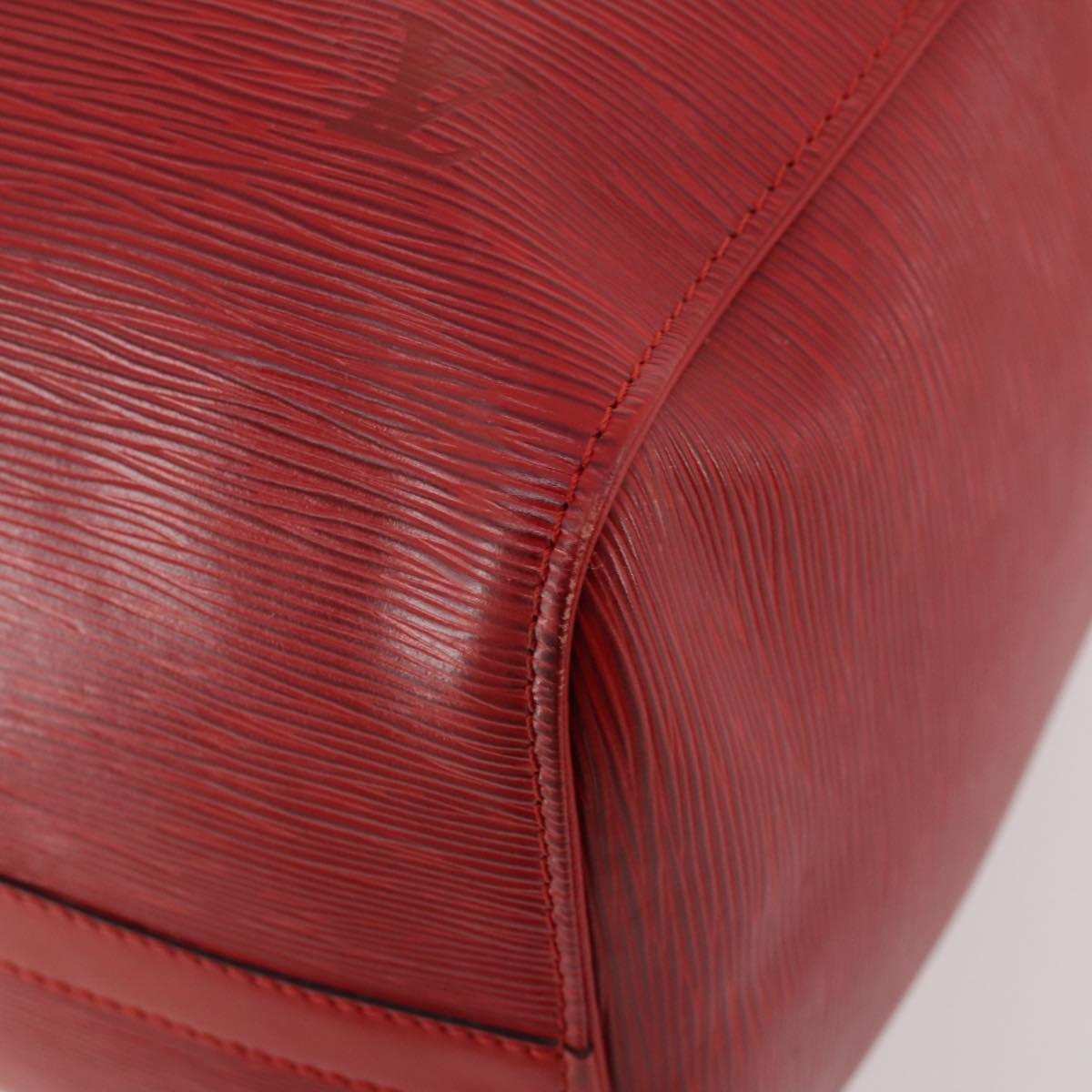 LOUIS VUITTON Epi Keepall 50 Boston Bag Red M42967 LV Auth 170837