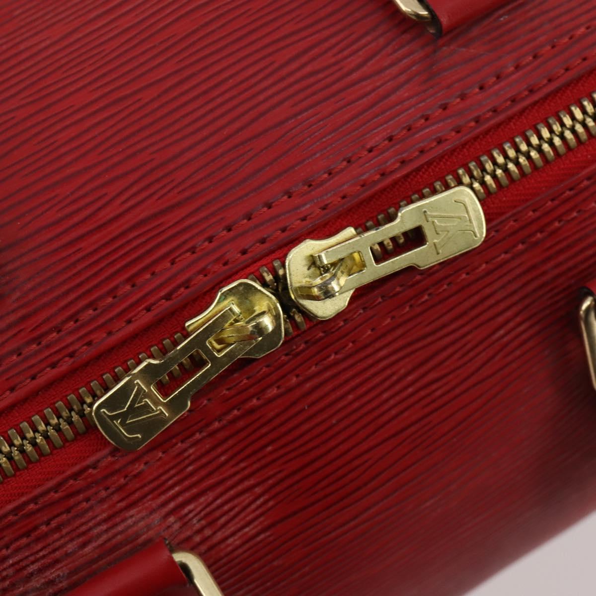 LOUIS VUITTON Epi Keepall 50 Boston Bag Red M42967 LV Auth 170837