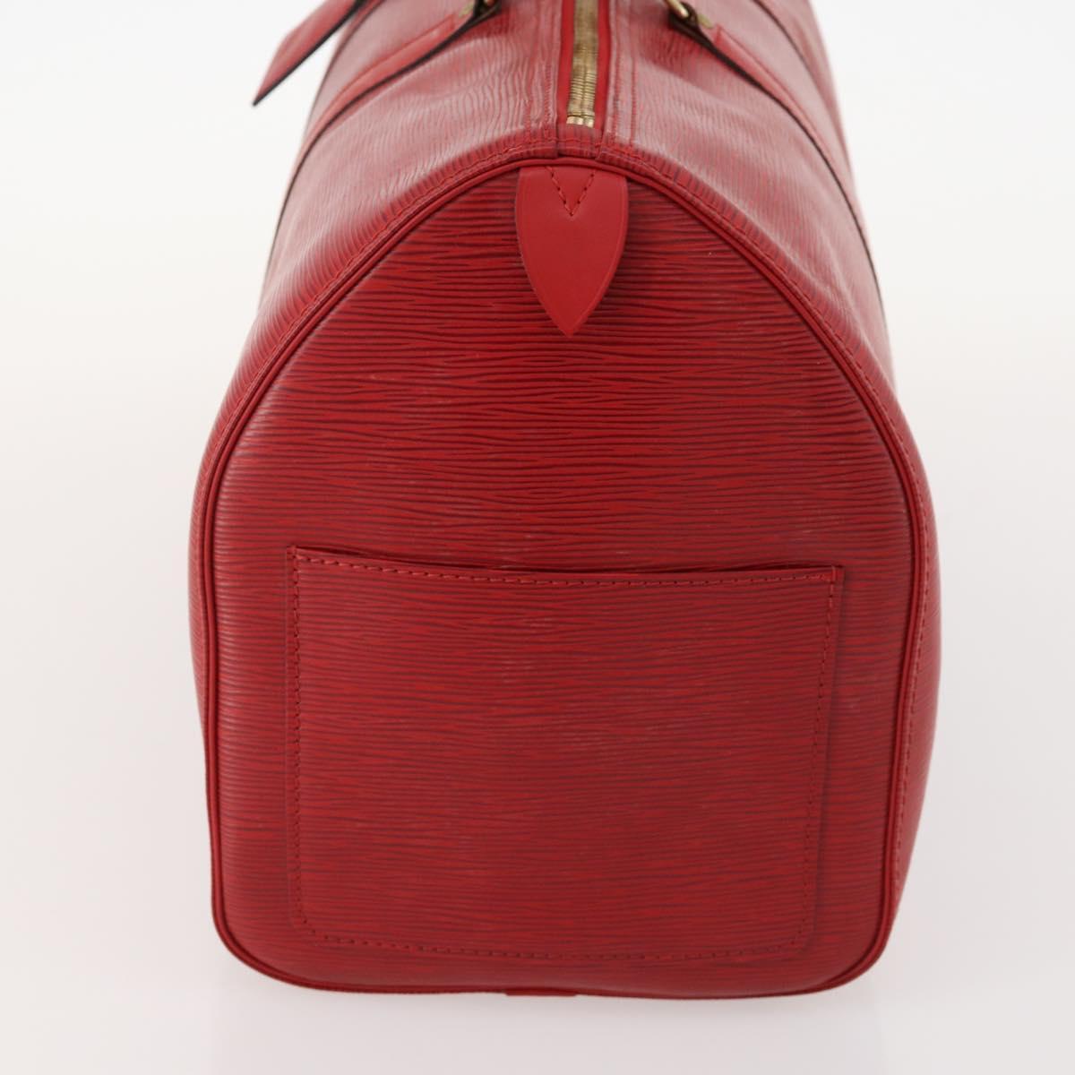 LOUIS VUITTON Epi Keepall 50 Boston Bag Red M42967 LV Auth 170837