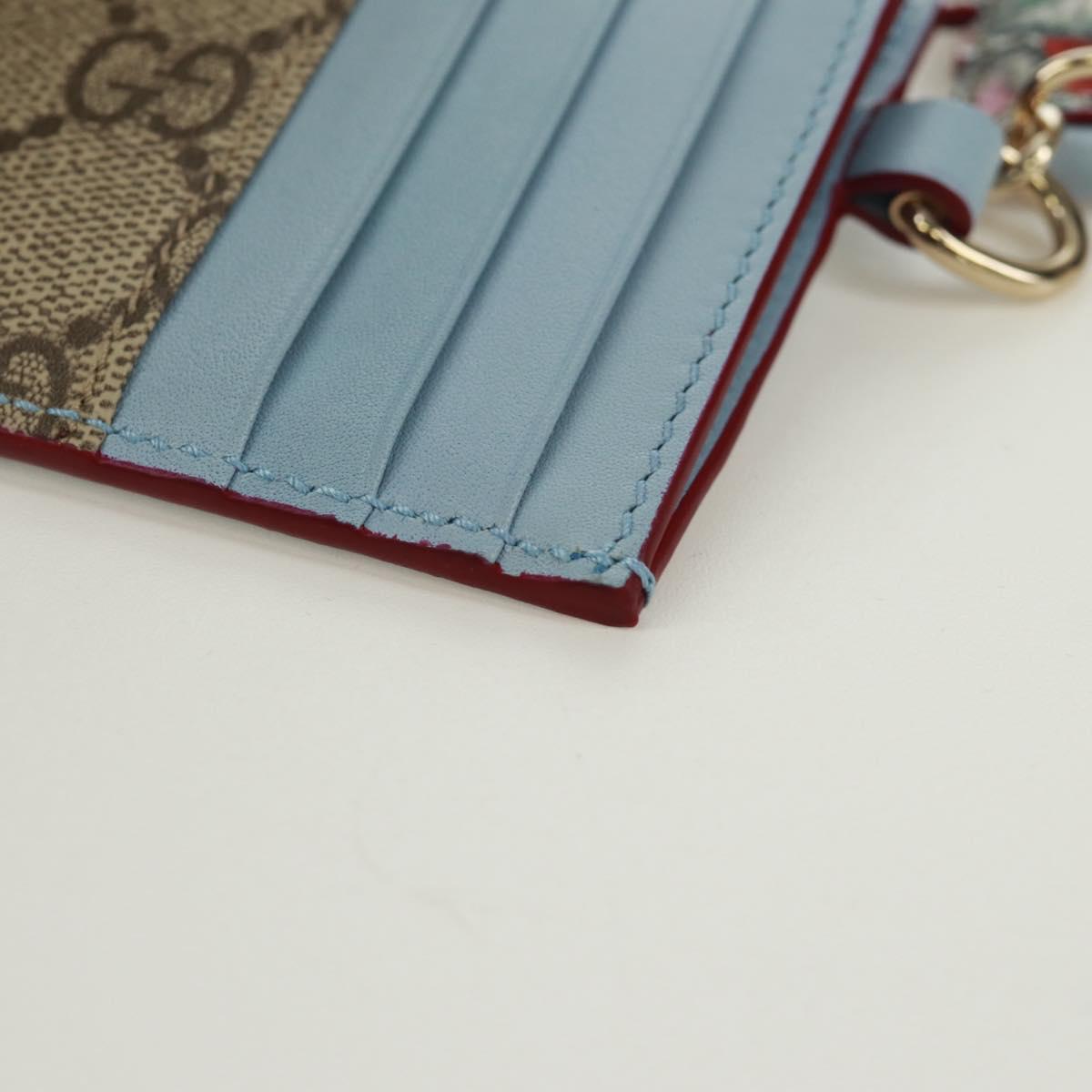GUCCI GG Supreme Key Case PVC Light Blue 847916 Auth 170844SM