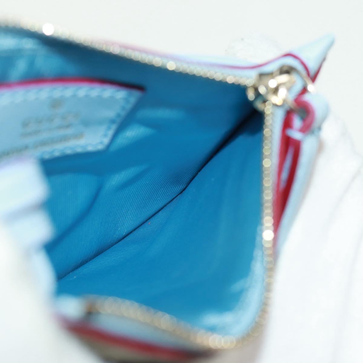 GUCCI GG Supreme Key Case PVC Light Blue 847916 Auth 170844SM