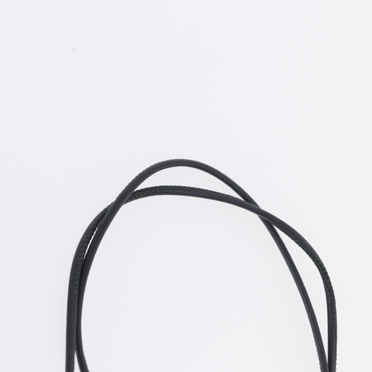HERMES Mon Petit Kelly PM Necklace Leather Black Auth 170847M