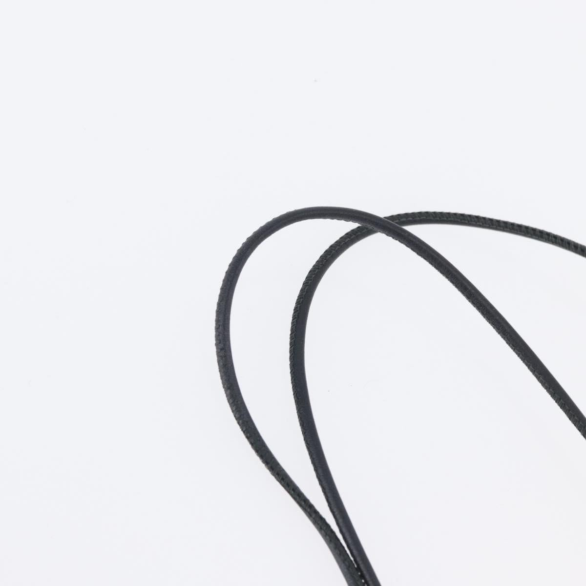 HERMES Mon Petit Kelly PM Necklace Leather Black Auth 170847M
