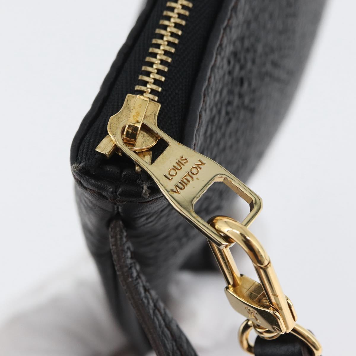 LOUIS VUITTON Mahina Selene PM Pouch Pouch Leather Black M94314 LV Auth 170872M