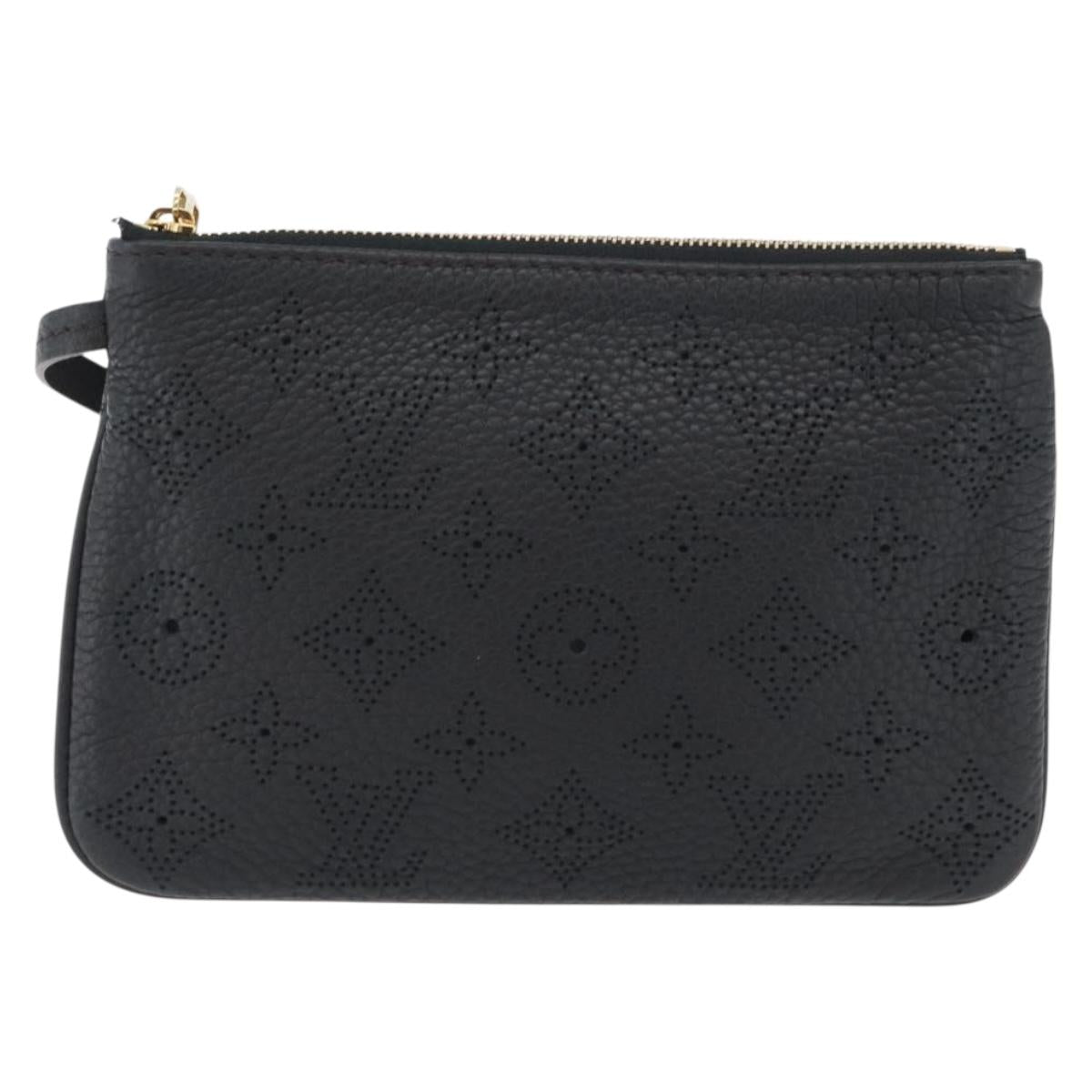 LOUIS VUITTON Mahina Selene PM Pouch Pouch Leather Black M94314 LV Auth 170872M