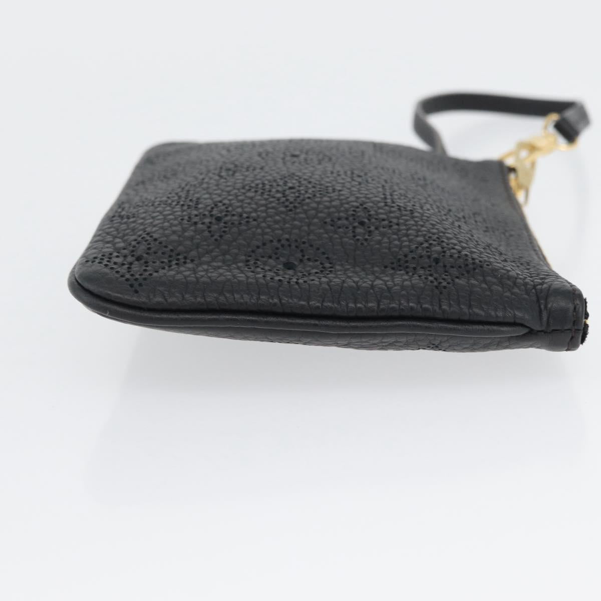 LOUIS VUITTON Mahina Selene PM Pouch Pouch Leather Black M94314 LV Auth 170872M