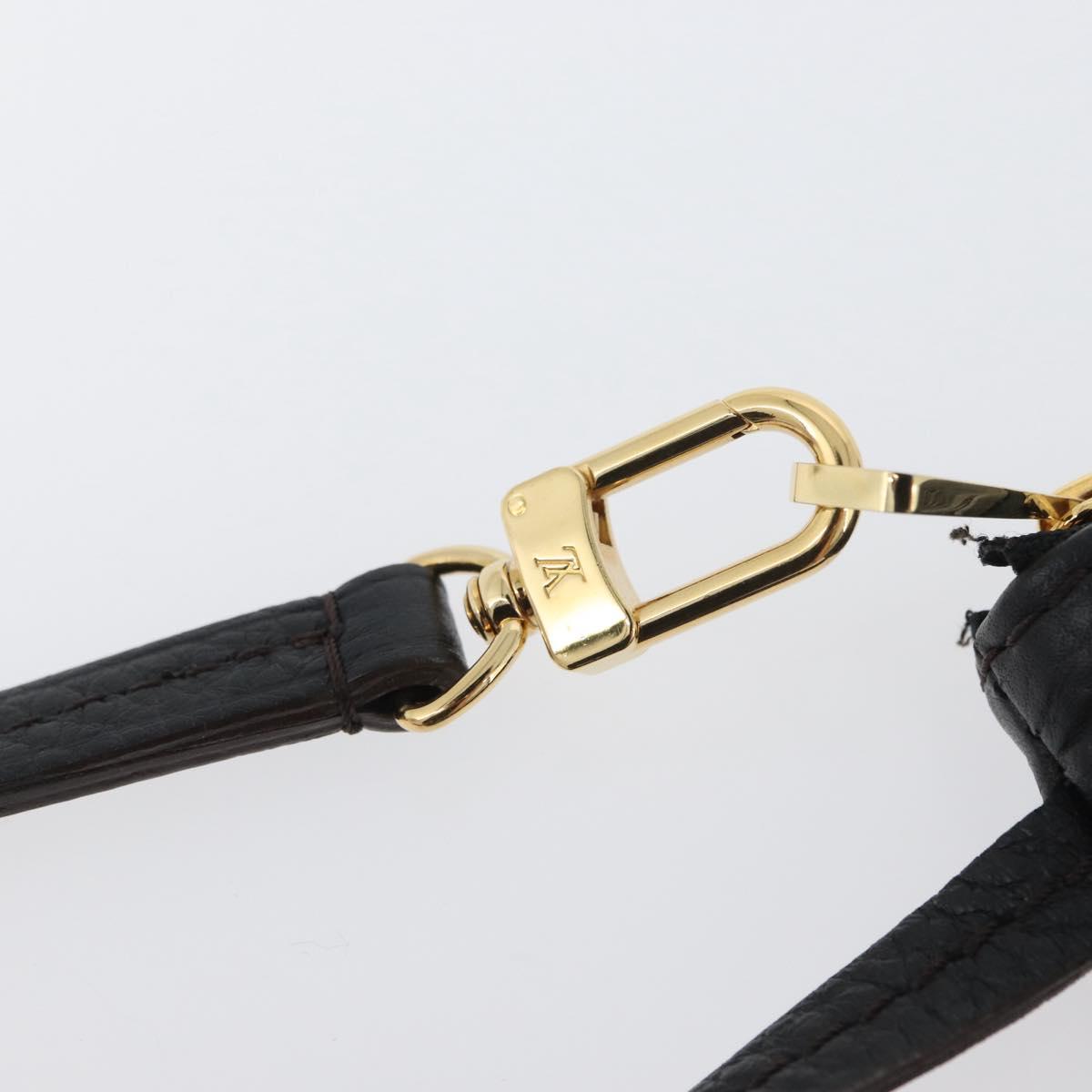 LOUIS VUITTON Mahina Selene PM Pouch Pouch Leather Black M94314 LV Auth 170872M