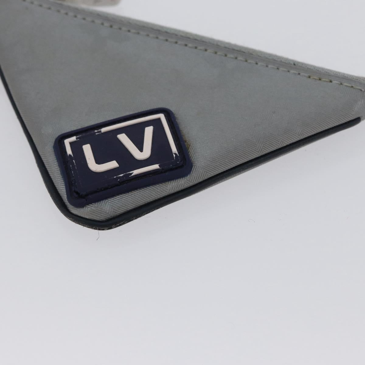 LOUIS VUITTON Monogram Satellite Porte Cles Pouch Silver MP2217 LV Auth 170875