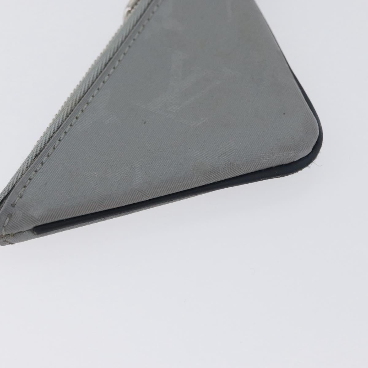 LOUIS VUITTON Monogram Satellite Porte Cles Pouch Silver MP2217 LV Auth 170875