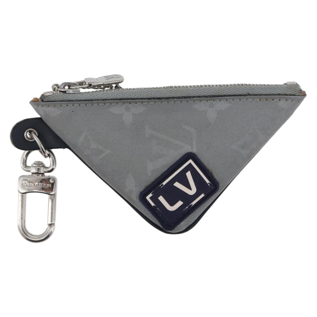 LOUIS VUITTON Monogram Satellite Porte Cles Pouch Silver MP2217 LV Auth 170875