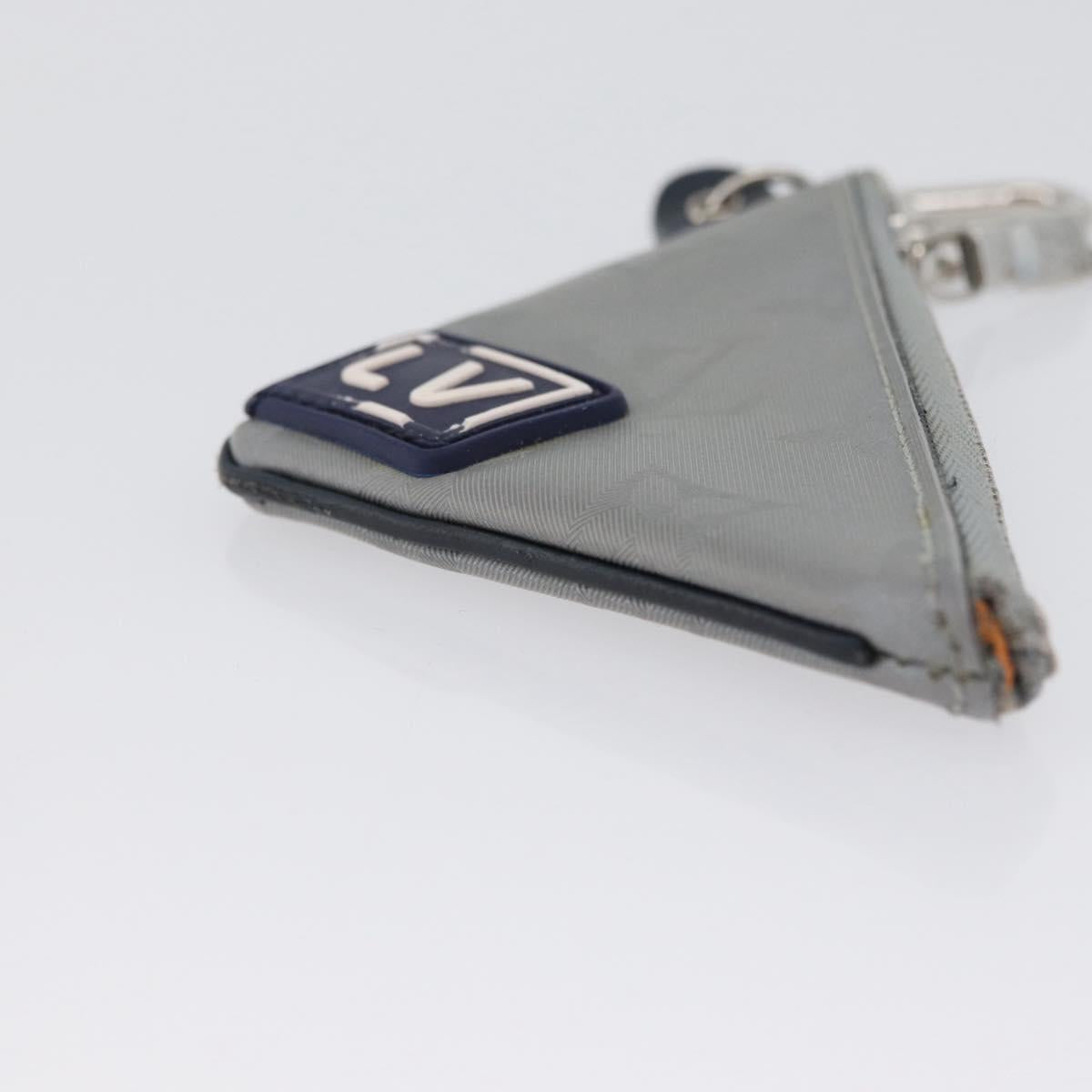 LOUIS VUITTON Monogram Satellite Porte Cles Pouch Silver MP2217 LV Auth 170875