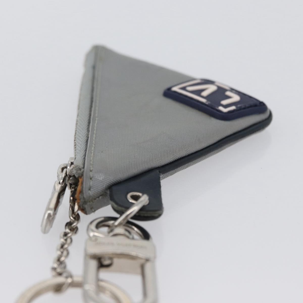 LOUIS VUITTON Monogram Satellite Porte Cles Pouch Silver MP2217 LV Auth 170875