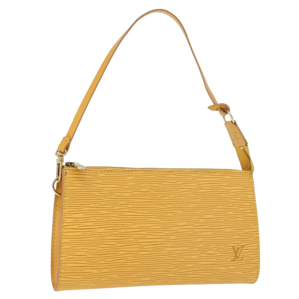 LOUIS VUITTON Epi Pochette Accessoires Pouch Yellow M52949 LV Auth 170894